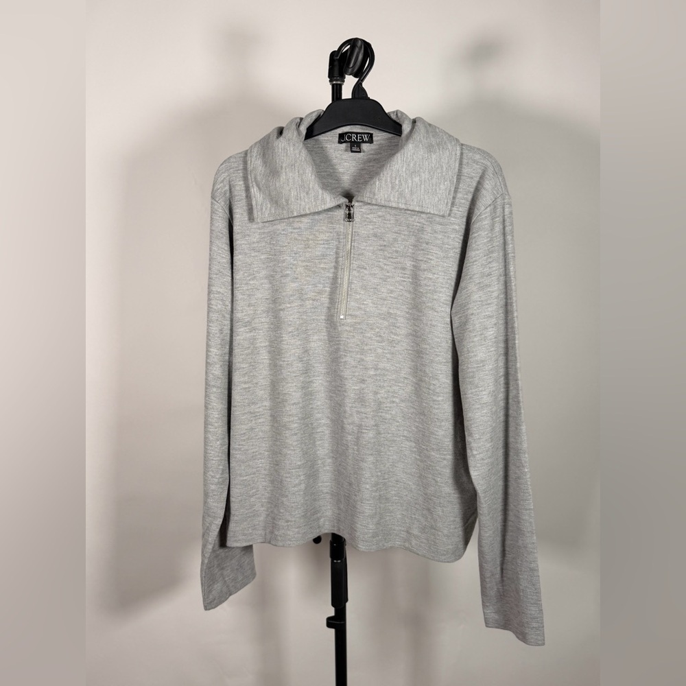 NWOT JCrew Soft rib quarter-zip top